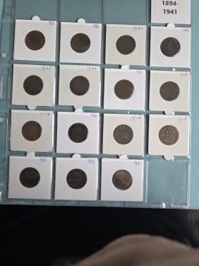Serie 2.5 cent 1894 t/m 1941