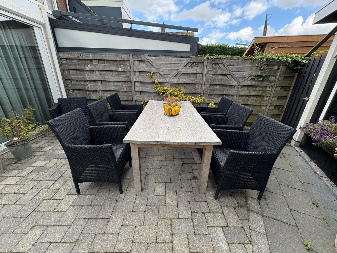 Tuintafel met 6 stoelen