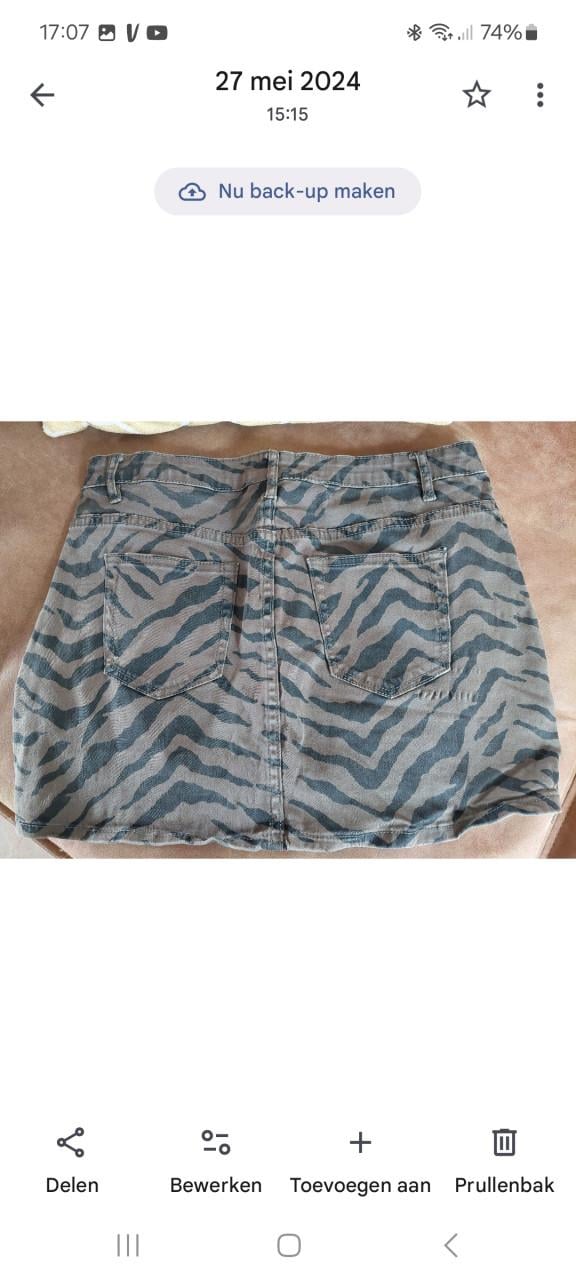 Khaki/groen dames jeansrokje mt 42 Amisu