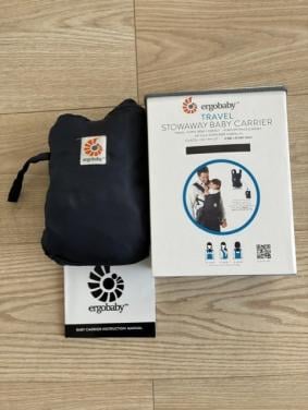 Draagzak Ergobaby Stowaway Baby carrier marineblauw reisdraagzak