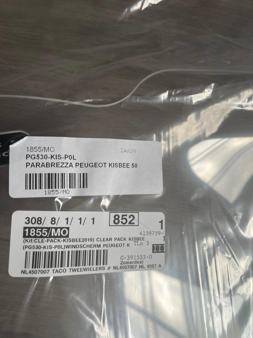 Windscherm en achterrek Peugeot  Kisbee