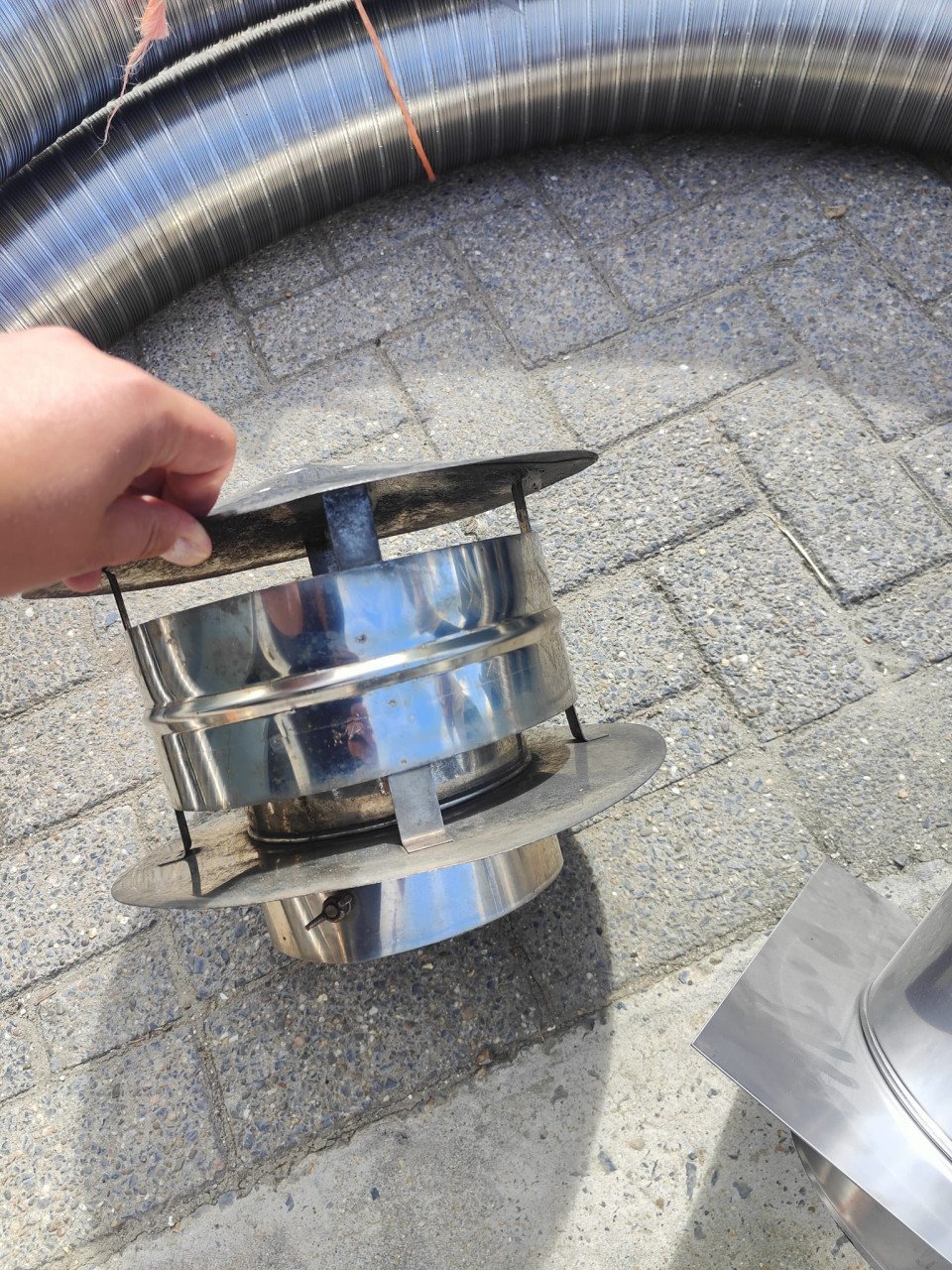 Kachelbuis flexibel 150mm en trekkap