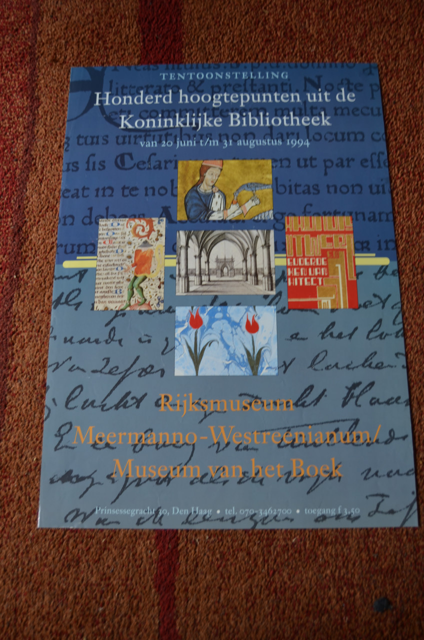 Museumtentoonstellingen op een poster Meermanno Den Haag
