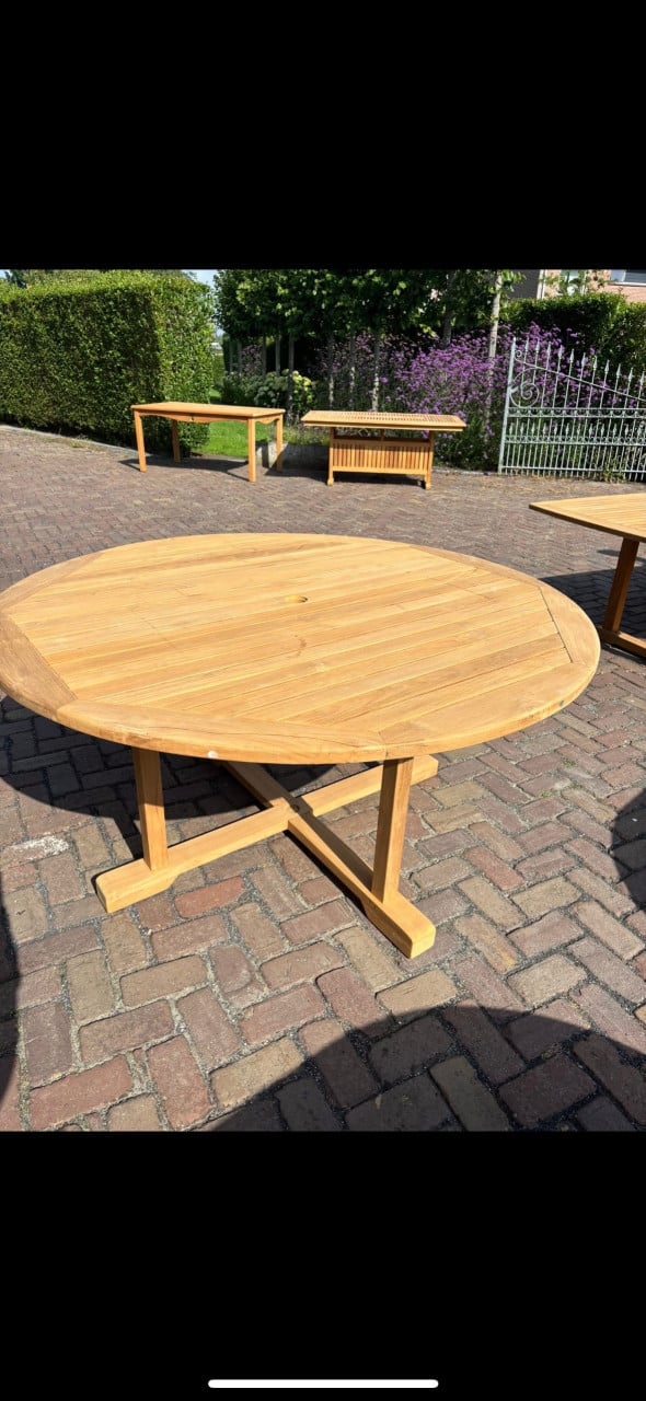 Teak buittafel nieuw teaktafel