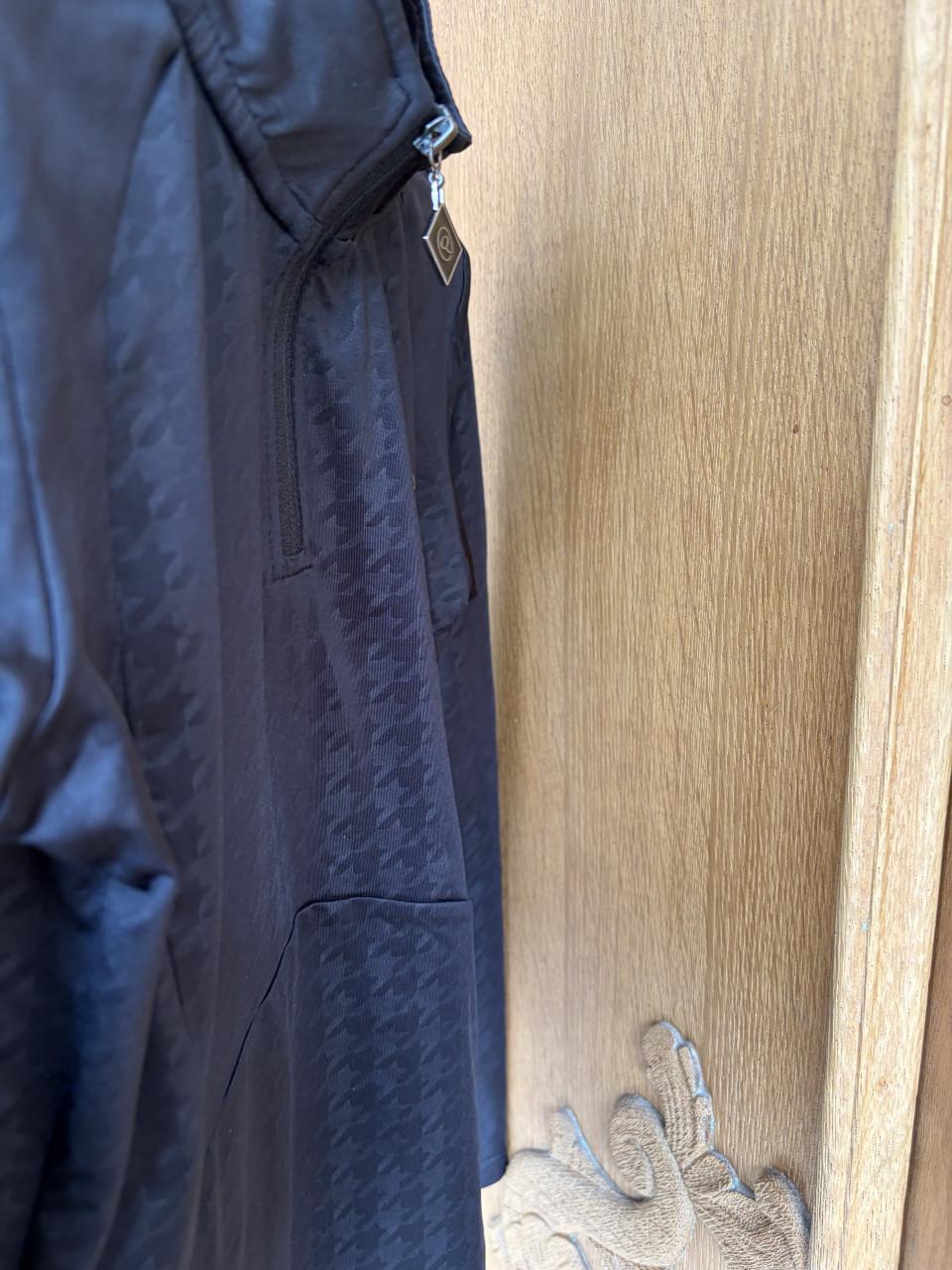 Trainingsshirt QHP zwart piqué 128