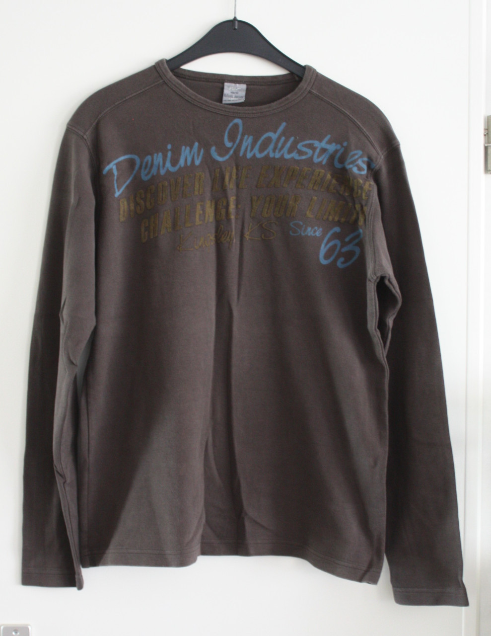 Bruin shirt met tekst maat Large