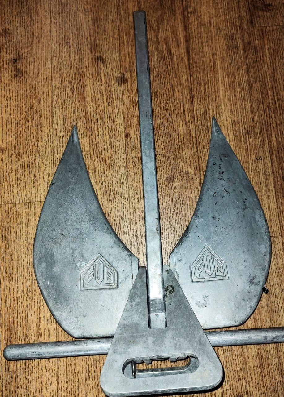 Te koop of ruilen: FOB anker, FOB-light E14, Aluminium anker.