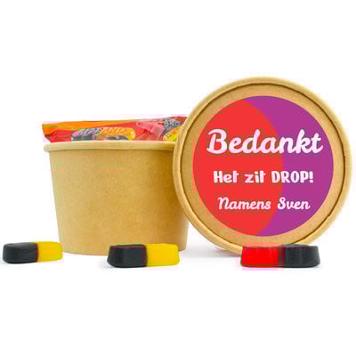 Collega bedankjes - potjes pindakaas klein