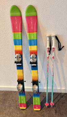 Ski’s met stokken. 110 cm.