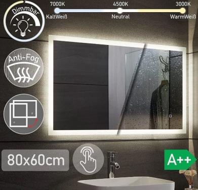 Badkamerspiegel 80x60