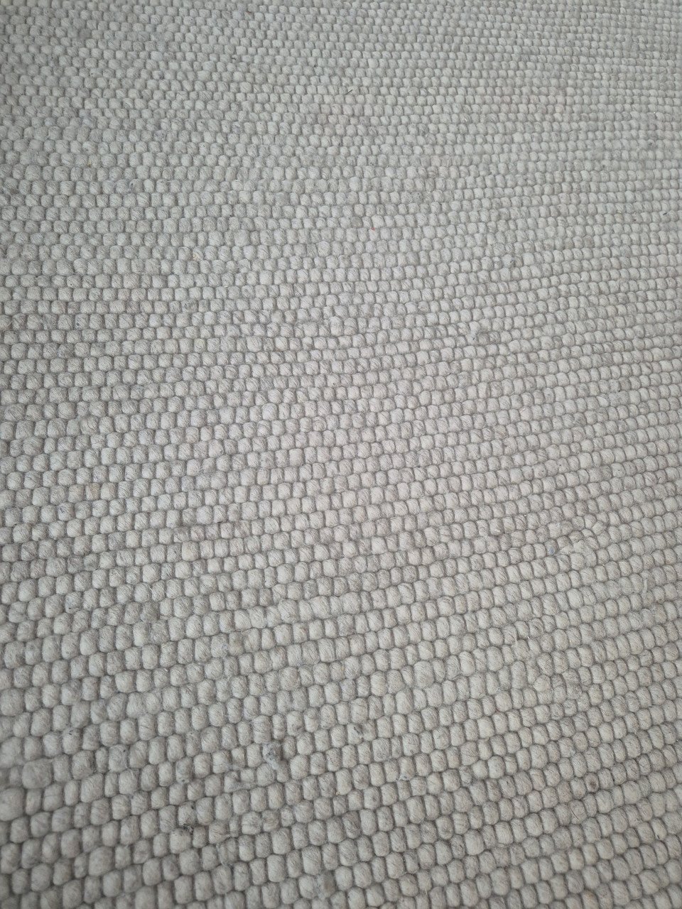 Wollen beige vloerkleed
