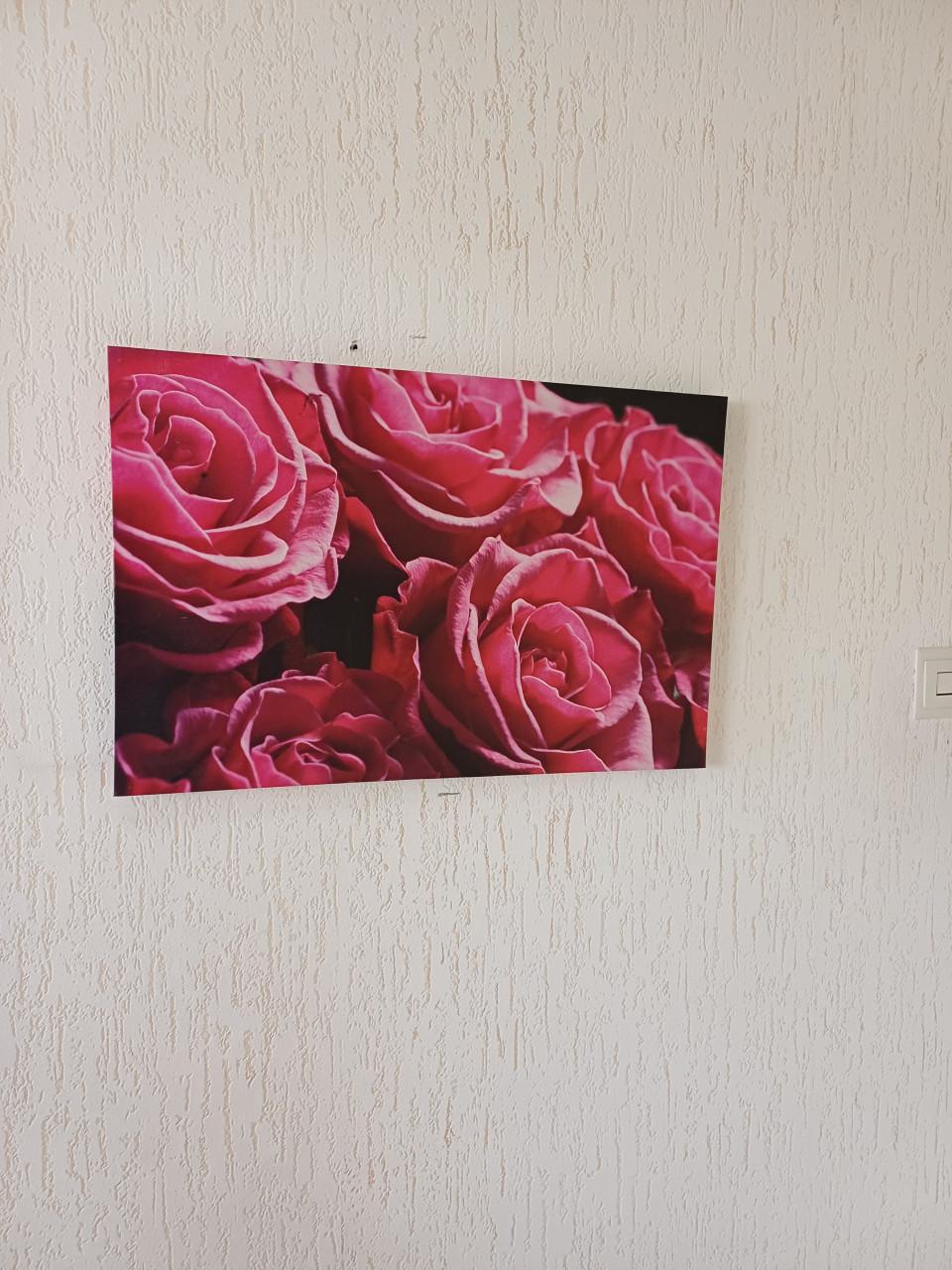 Rozen print op linnen z.g.a.n.