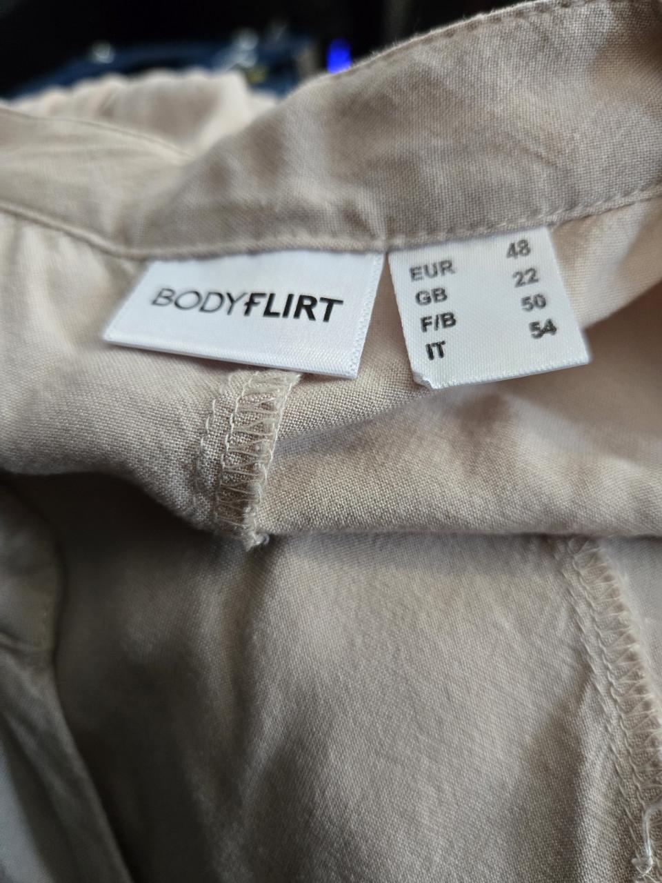 Beige overhemd-jurk van het merk Bodyflirt-Bonprix, Maat 48