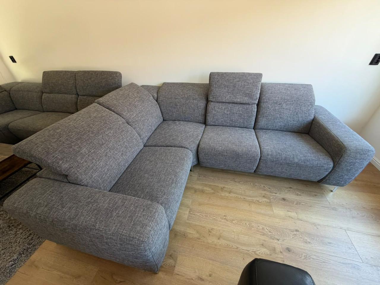 Te koop mooie Linkse hoekbank en lederen club seat.