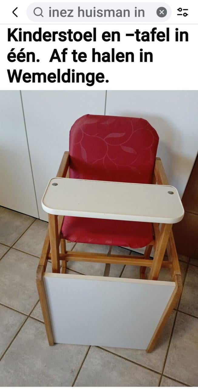 Gratis RETRO kinderstoel/-tafel