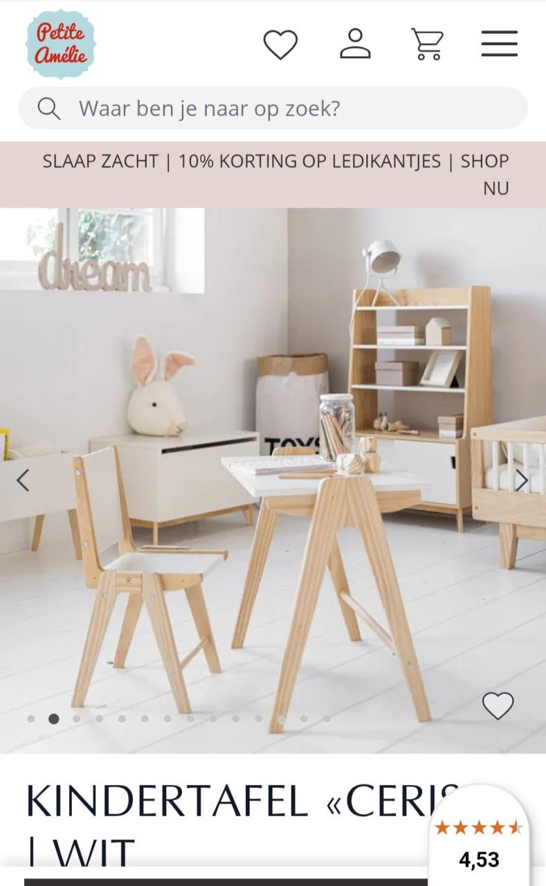 Petit Amelie bureautje en stoeltje in nieuwstaat!