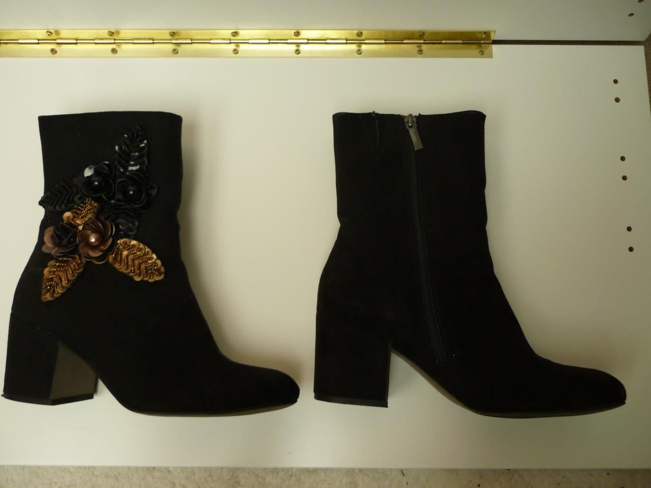 Tamaris bruin suede enkellaarsjes maat 39