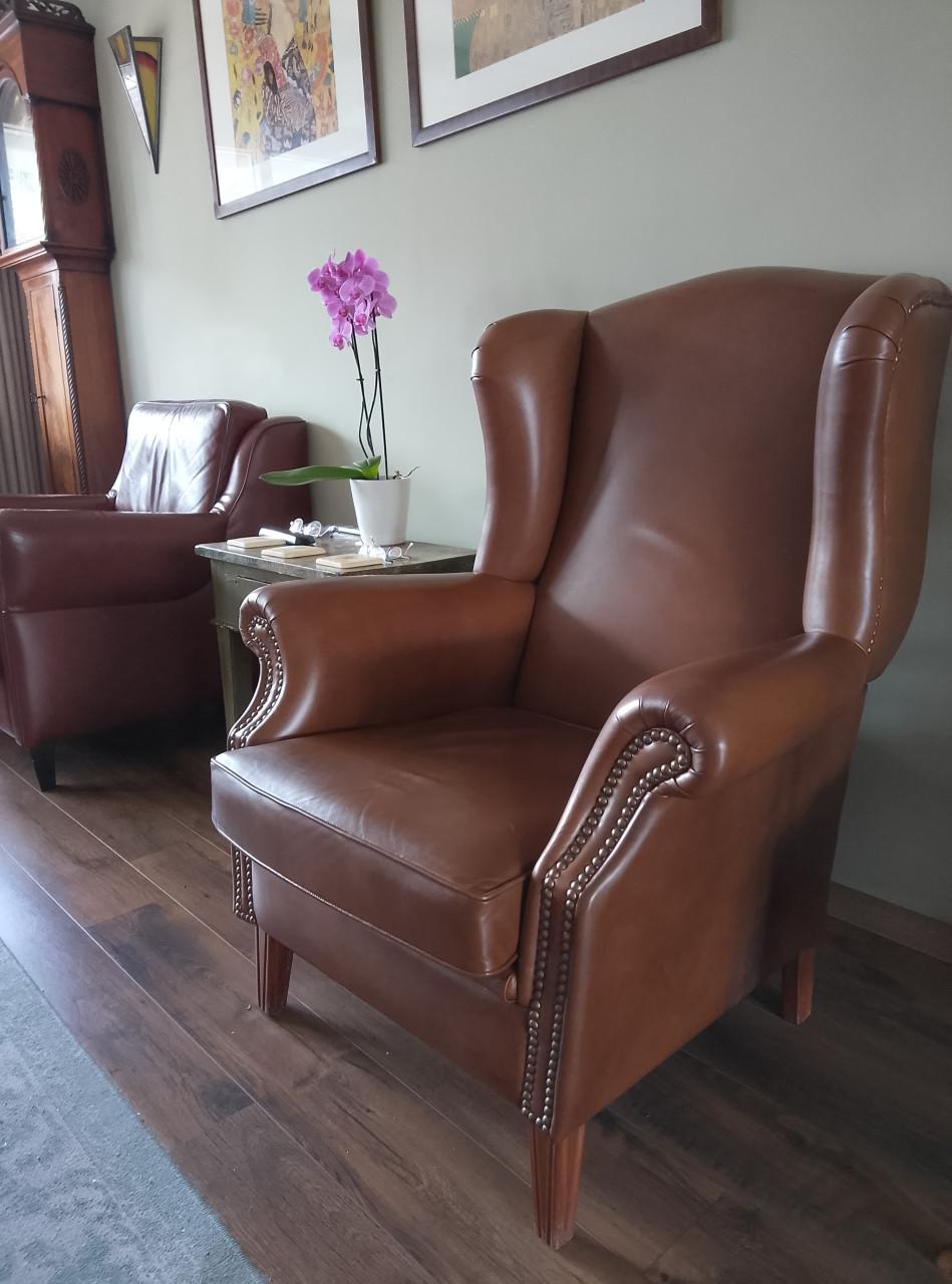 Mooie leren fauteuil