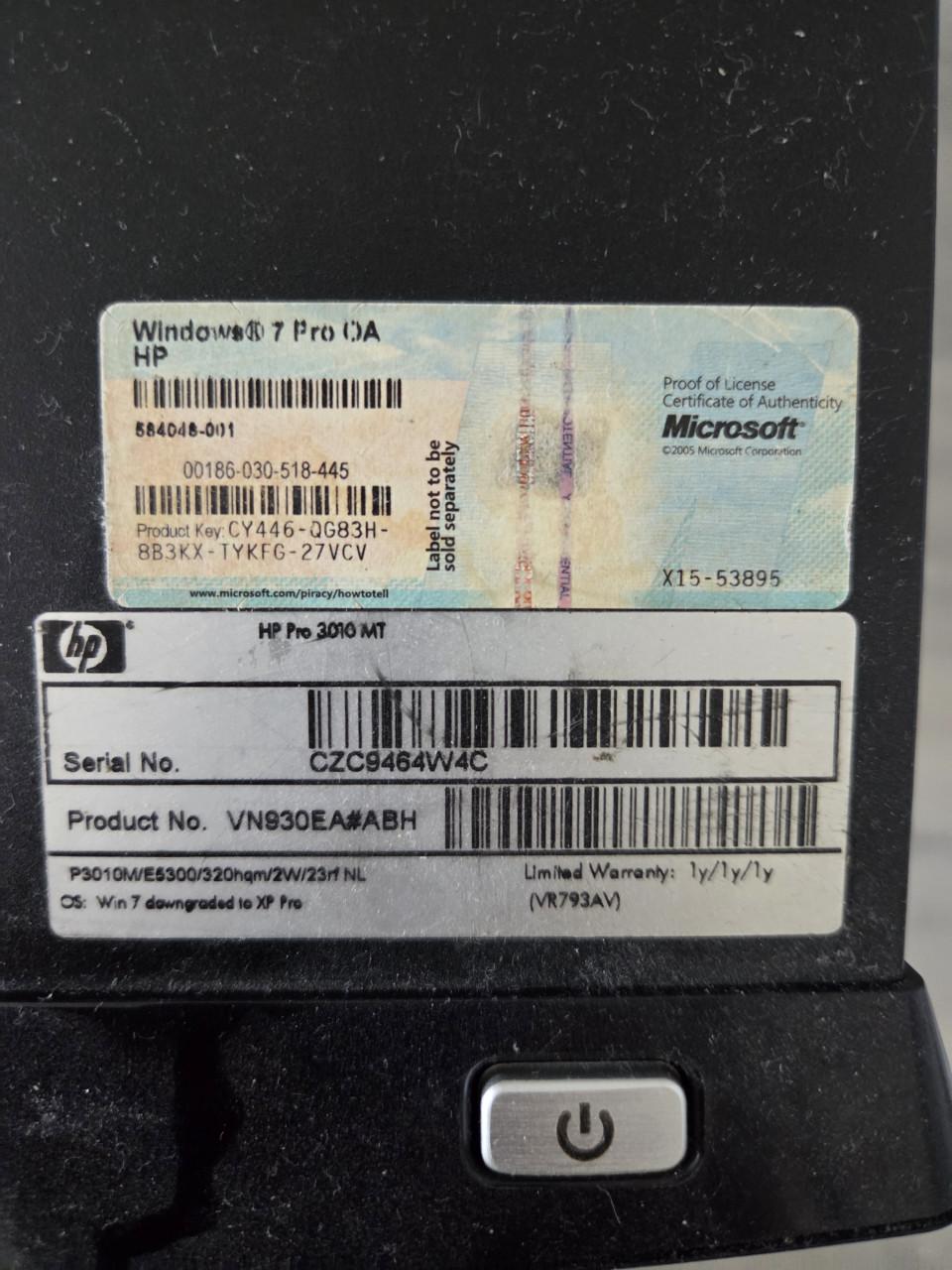HP Pro 3010 MT Desktop Computer