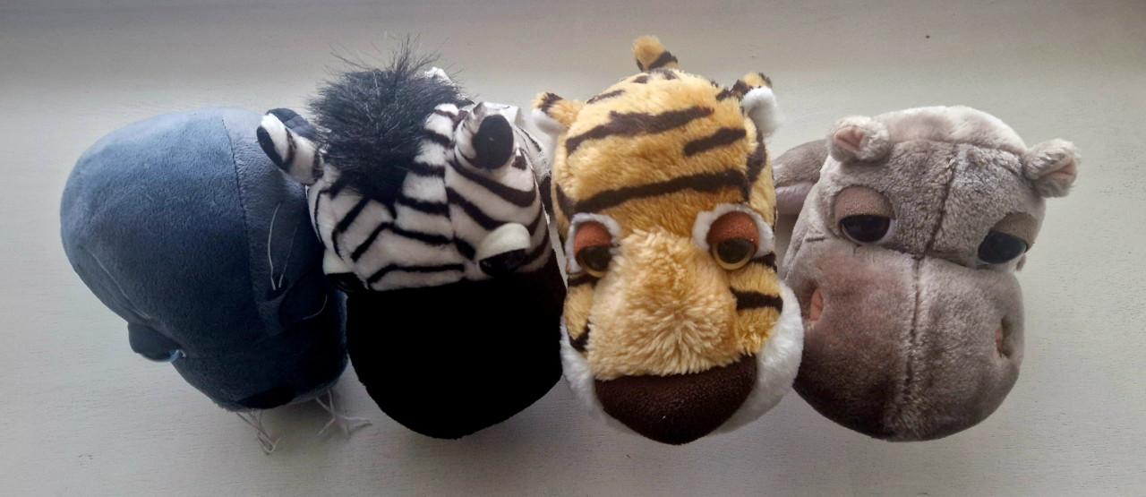 4 knuffeldieren Big Headz