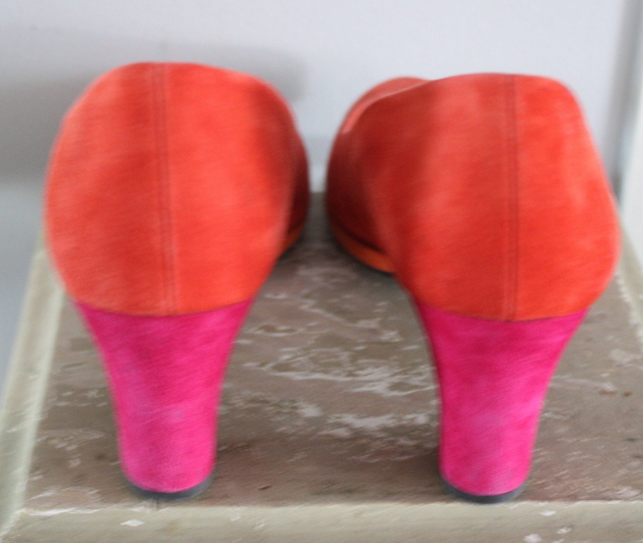 Rood oranje pumps met roze hal maat 7G