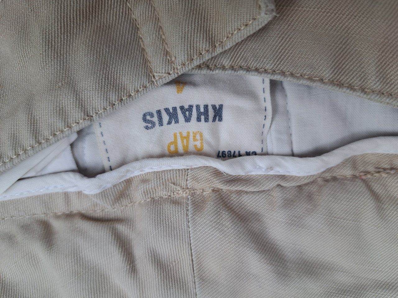 Beige wijde lange broek van Gap