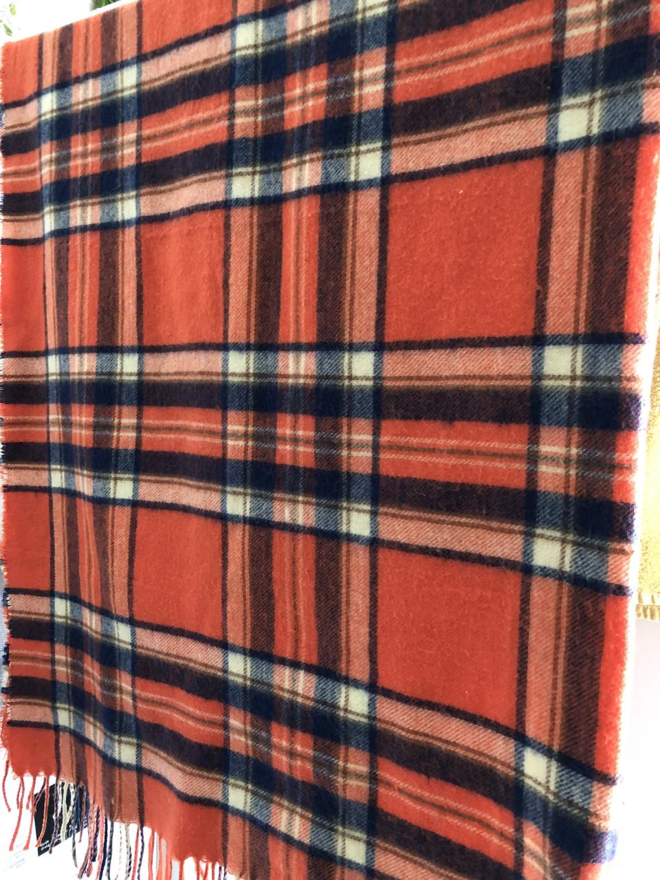 GRATIS Oranje geruite Sjaal