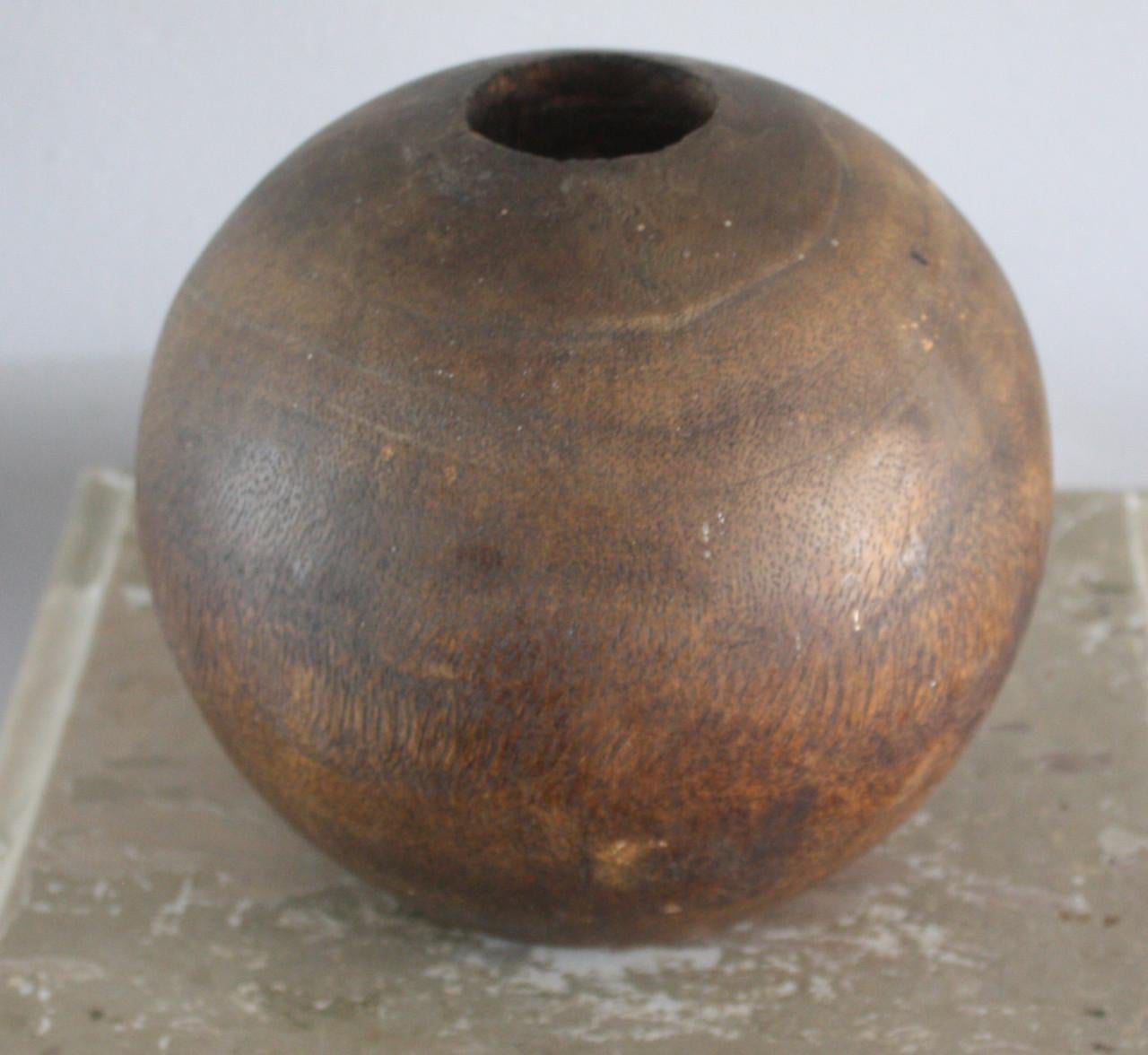 Houten theelicht bol nr 2