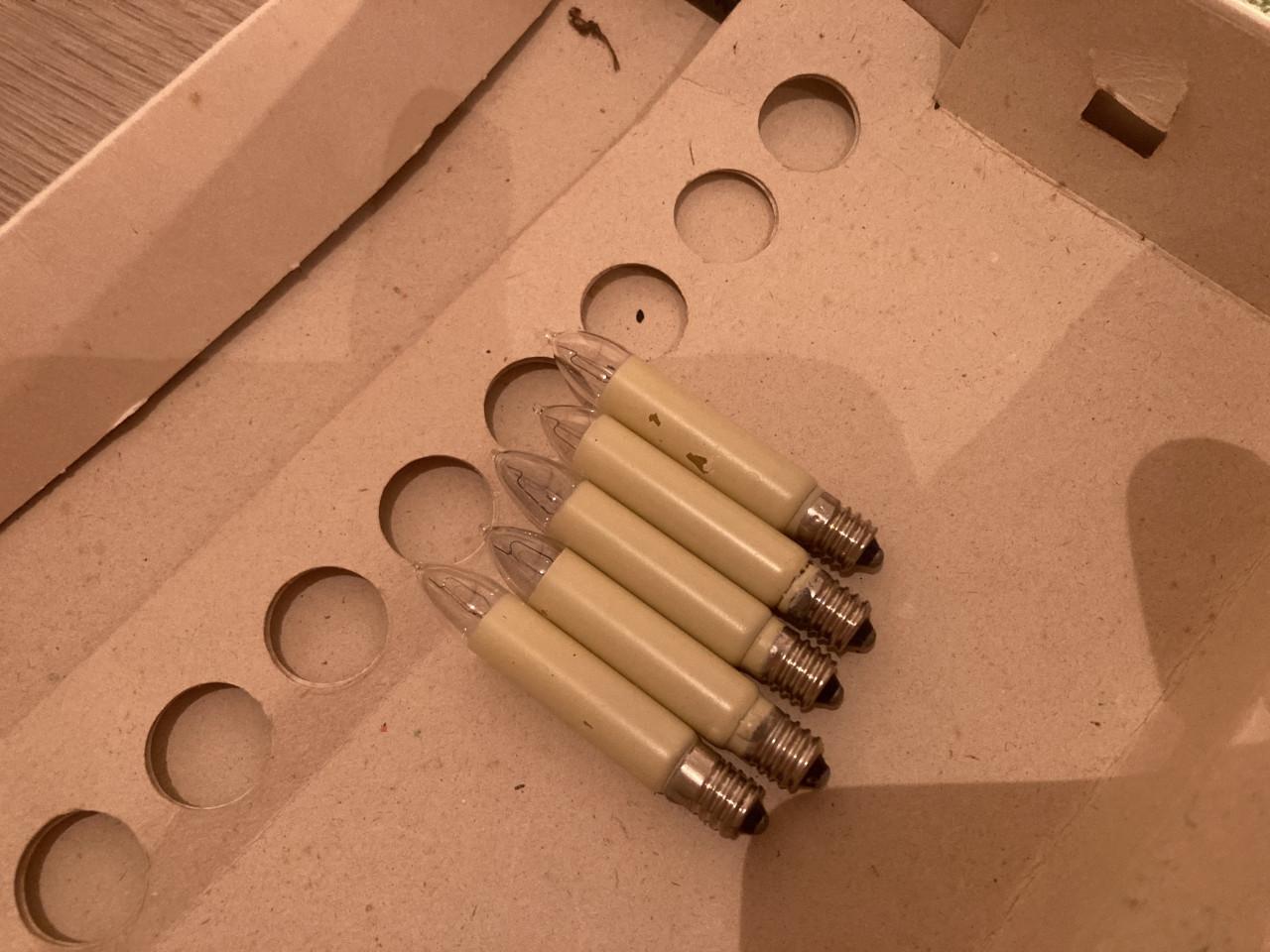 2x Antieke 16 kaars kerstboom verlichting