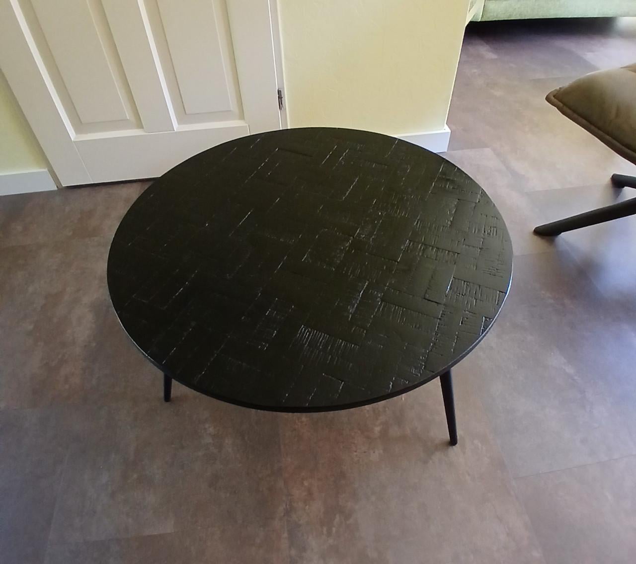 Ronde salontafels - 2 stuks - zwart