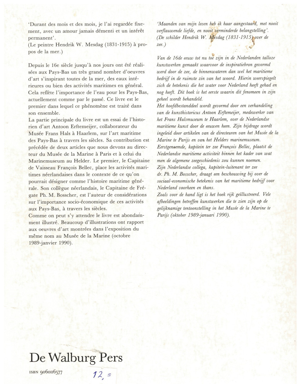 Kunst in het kielzog. Het maritieme leven in de Nederlandse kunst