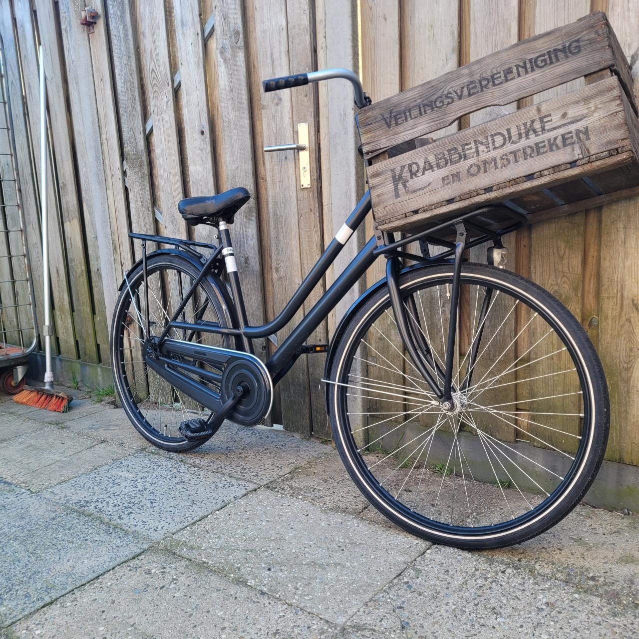 Stevige transport fiets met rekje