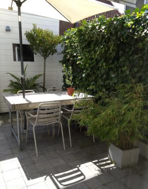 Tuintafel eettafel steigerhout steigerbuis