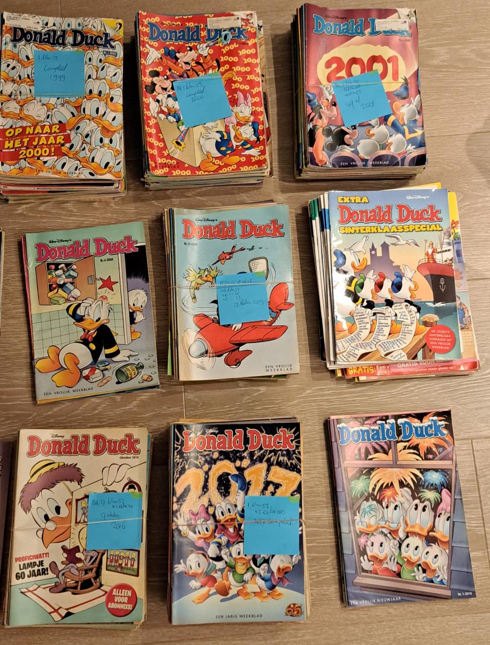 Veel Donald Duck weekbladen,  jaargangen,  pockets en extra's