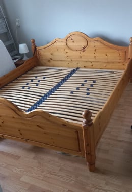Massief grenen bed