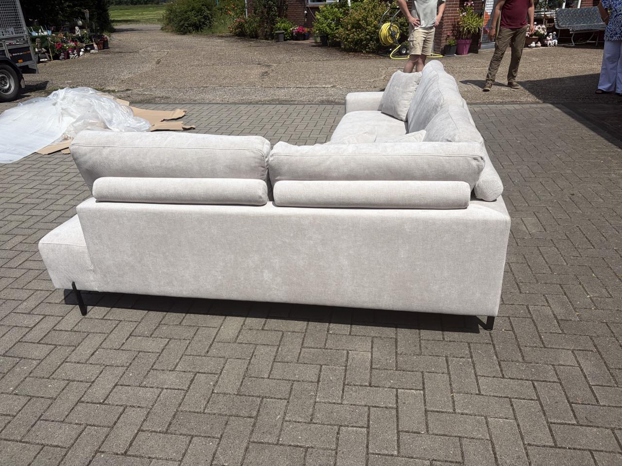 Beige hoekbank