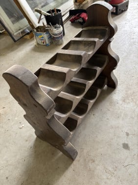 *gratis* wij flessenrek hout