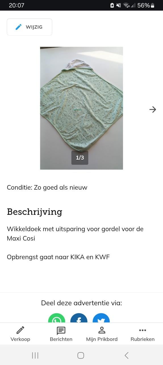 Omslagdoeken voor de Maxi Cosi