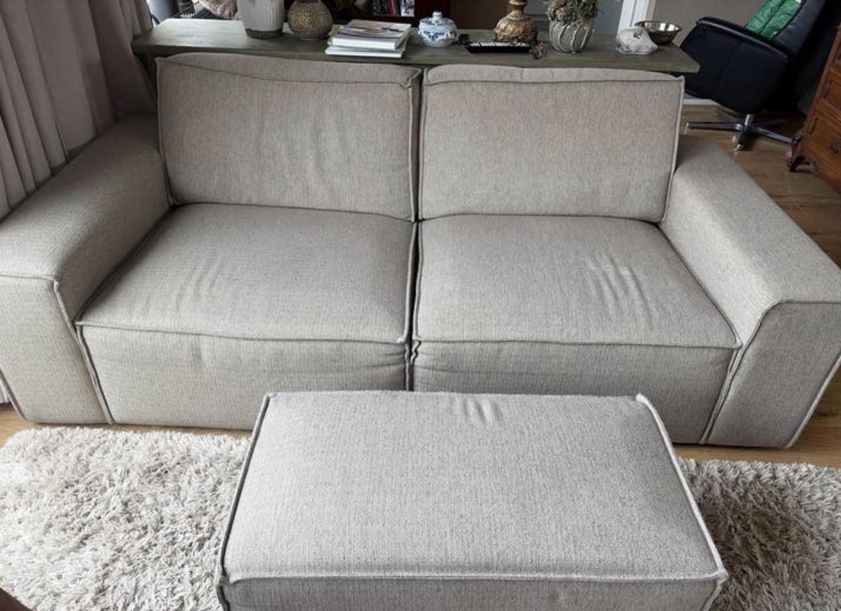 Modulaire bank met poef James Karwei Taupe