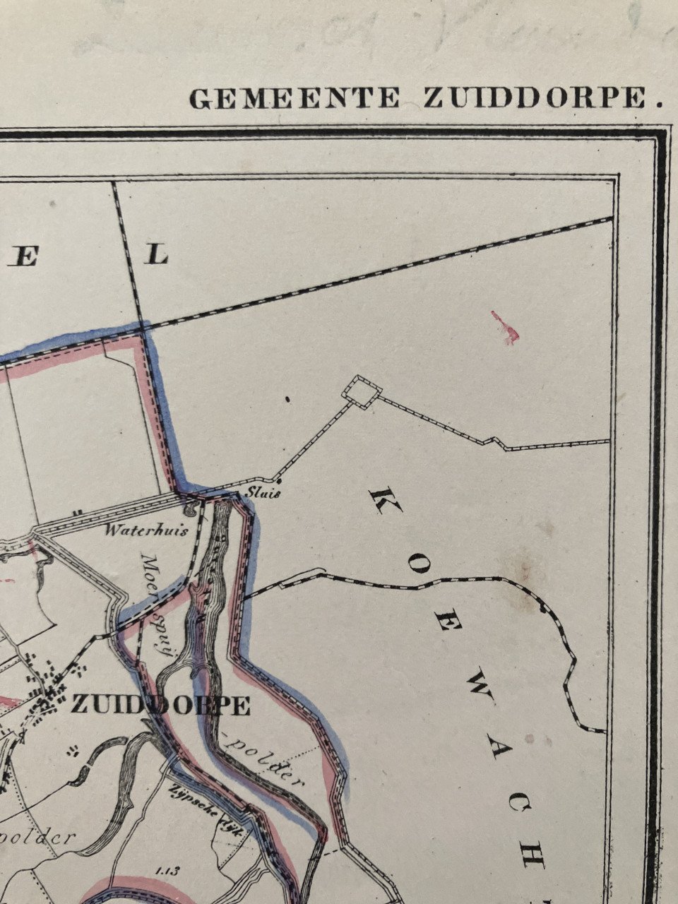 Topografische kaart Zuiddorpe