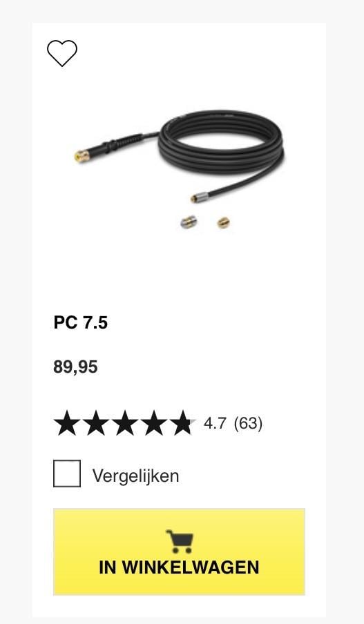 Nieuwe Kärcher rioolreinigingsslang