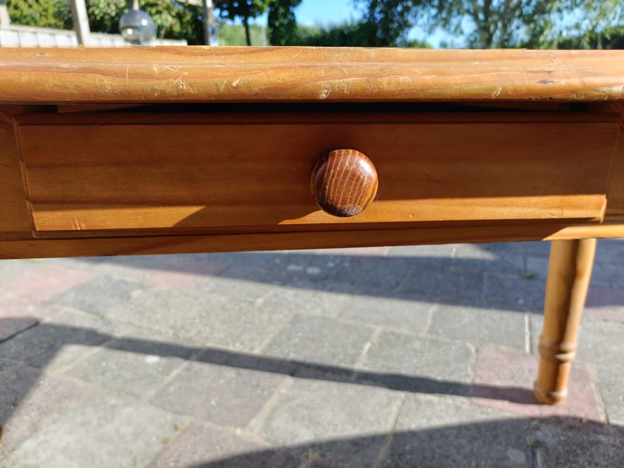 Grenen eettafel 144x80