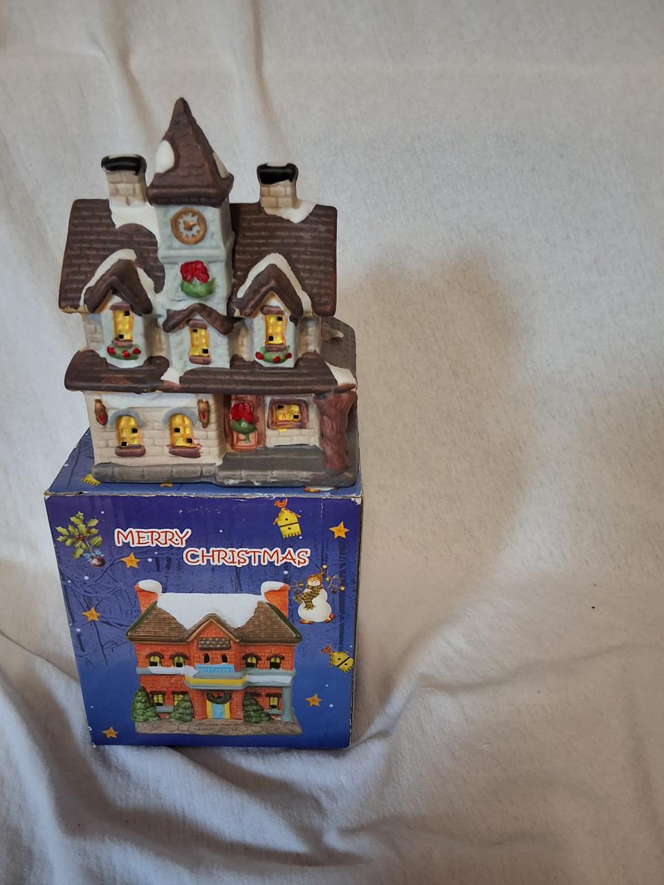 7 Stenen kersthuisjes in 1 koop