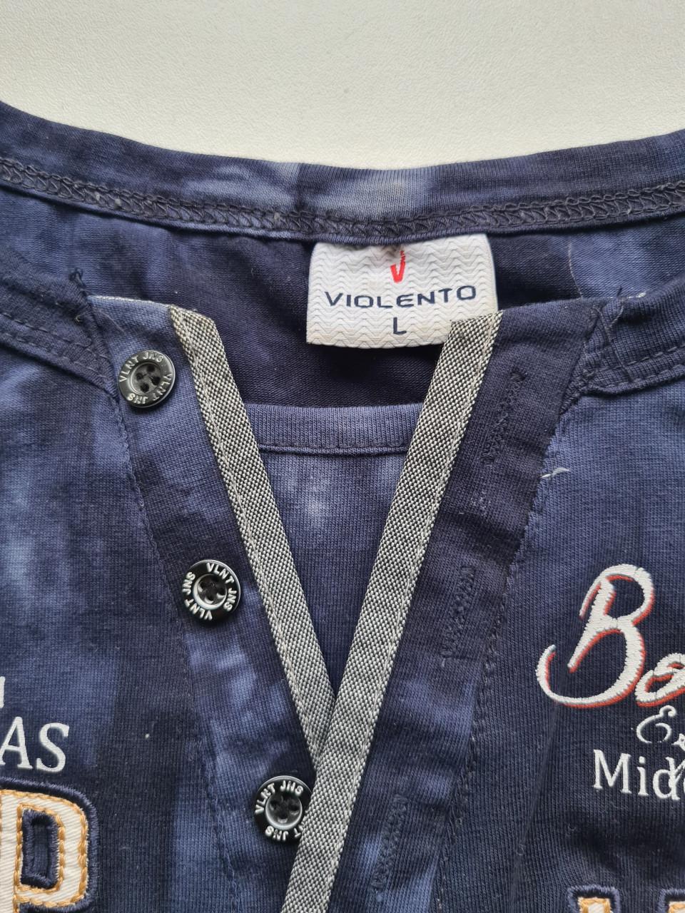 Violento tanktop met een blauwe tie-dy Maat L