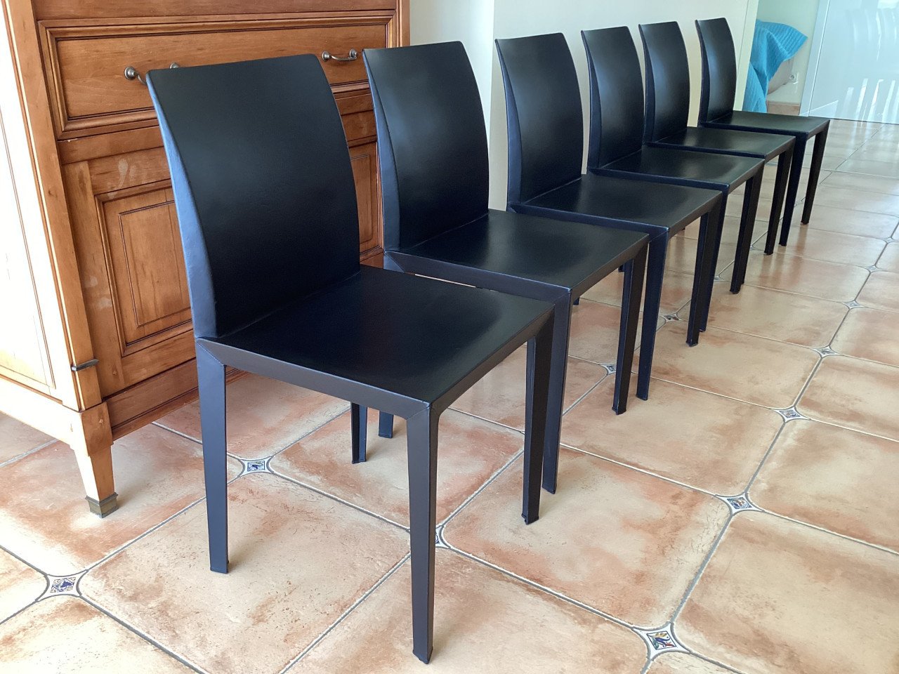Prachtige Poltrona Frau stoelen set 6 model Lola(exclusief)