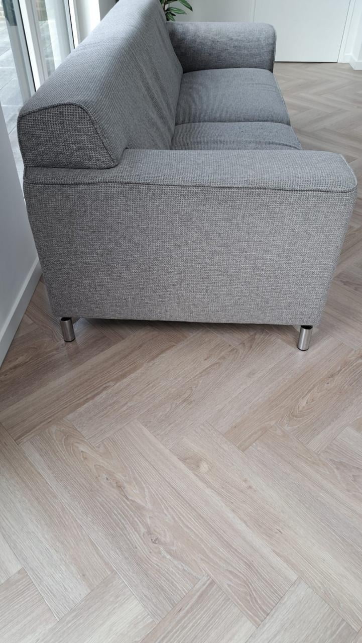 3-zitsbank grijsbruin 2m30