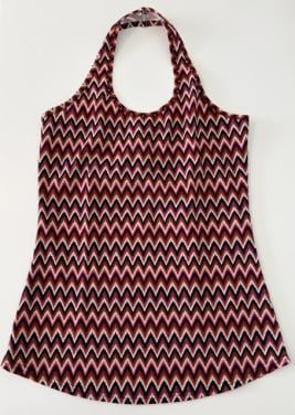 Nieuw | Studio Anneloes haltertop met zigzag print | S