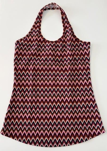 Nieuw | Studio Anneloes haltertop met zigzag print | S