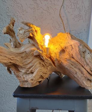 Boomstronk lamp