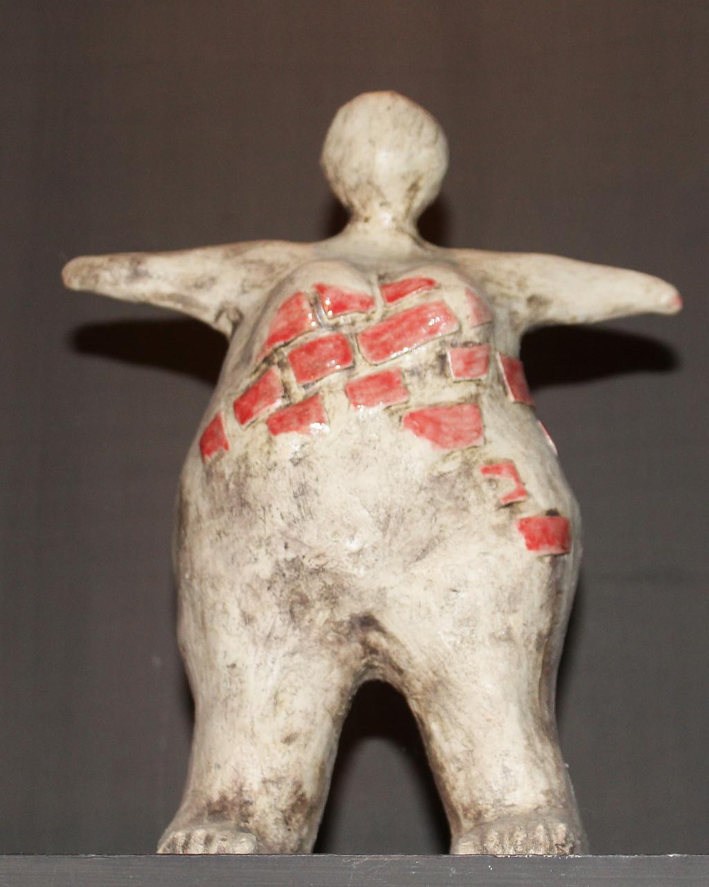 "de Dikke Dame" Keramieken beeld